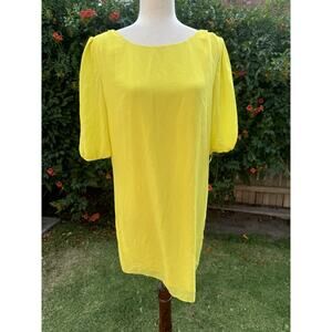 Gianni Bini Yellow Mini Dress‎ Chiffon Small Brightly Colored Bright Lemon